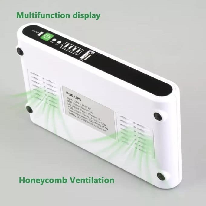 10400mAh Mini UPS for WiFi Router, POE Devices, and CCTV - Image 2