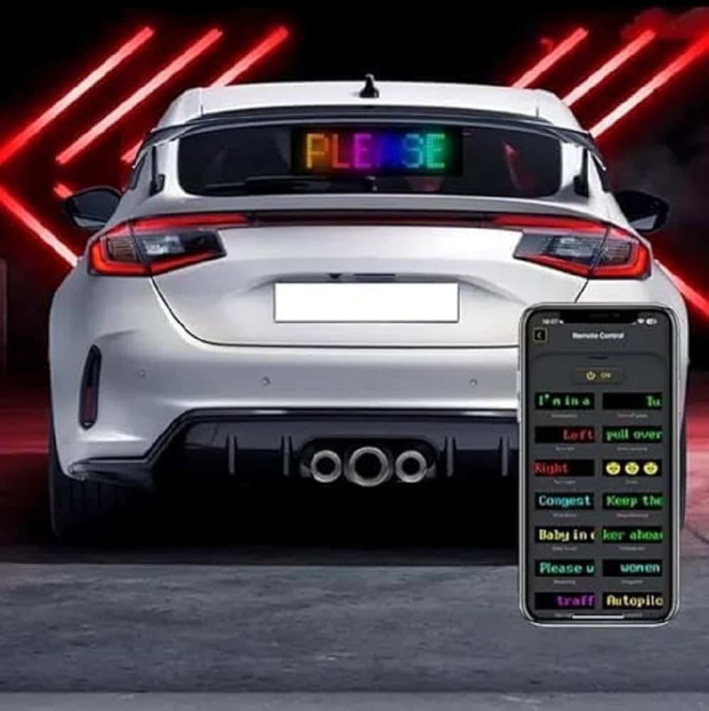 LED Matrix Display Panel with Mobile App Control and Remote - Image 2
