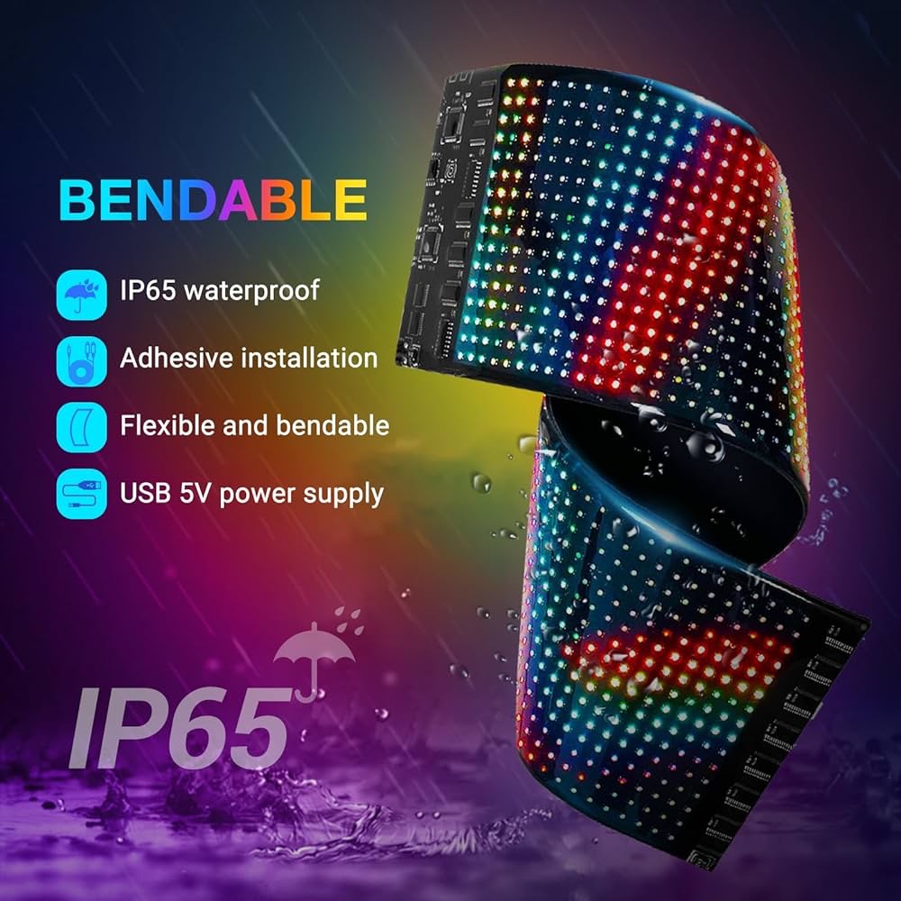 LED Matrix Display Panel with Mobile App Control and Remote - Image 5