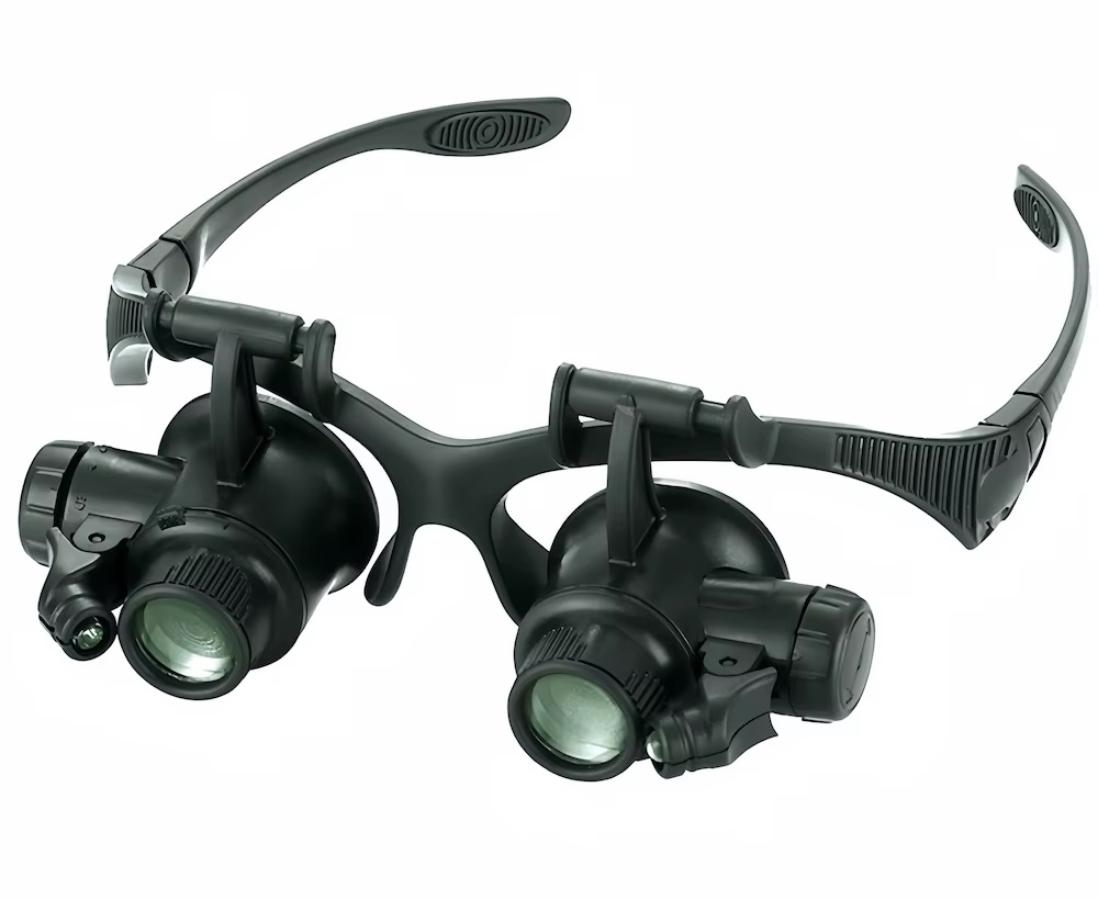 Head Mount Jewelers Loupe Magnifier with 8 Interchangeable Lens - Image 3