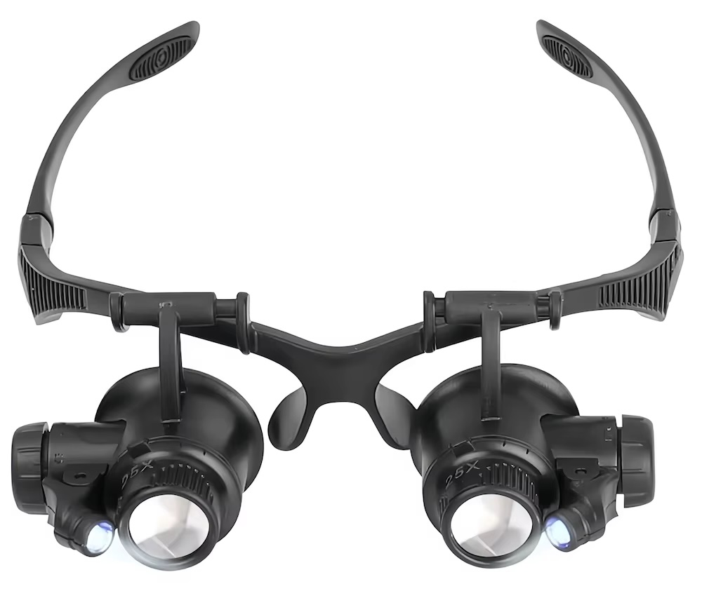 Head Mount Jewelers Loupe Magnifier with 8 Interchangeable Lens - Image 2
