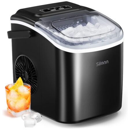 Silonn Countertop Bullet Ice Maker with Handle