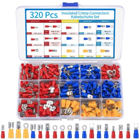 320 Pcs Insulated Spade Terminal Wire Crimp Connectors