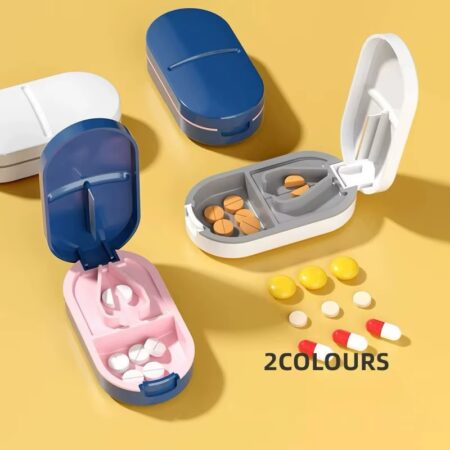 Food Grade PP Child-Resistant Portable Pill & Medicine Cutter