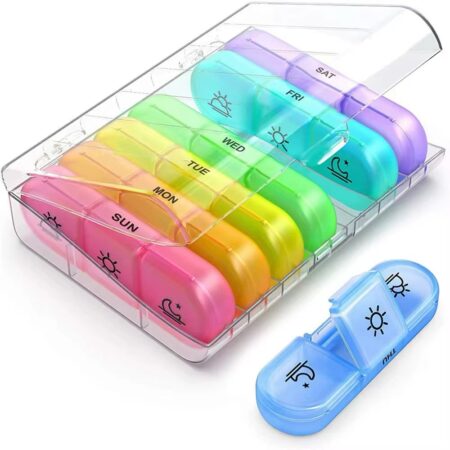 21 Cases Medicine Box Case 7 Days Colorful Pill Storage Box Plastic Storage case