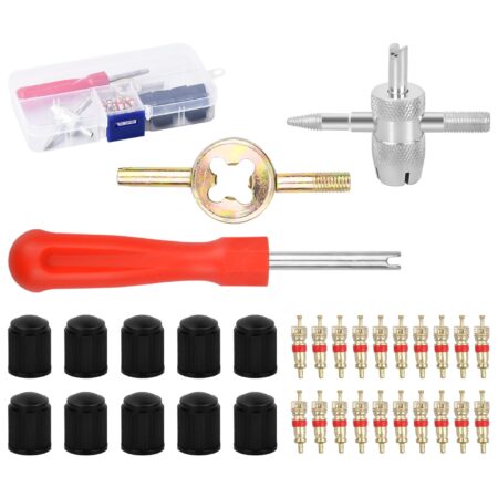 Car, Motorcycle and Bicycle Magnetic Tire Valve Core Installation Tool Repair Kit 33pcs