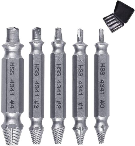 Damaged Screw Extractor Drill Bit Set 5pcs Stripped