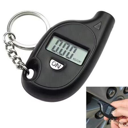 Keychain Tire Pressure Gauge with Digital Display for Measuring Car Tire Pressure
