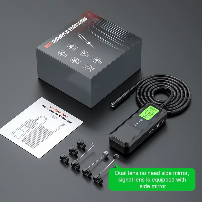 W600 8mm Wifi Box High Resolution Dual Lens Borescope 5m Pipe Snake Camera Wireless Endoscope - Image 6