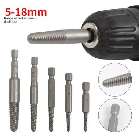 5pc Hexagon Handle Broken Head Screw Extraction Device