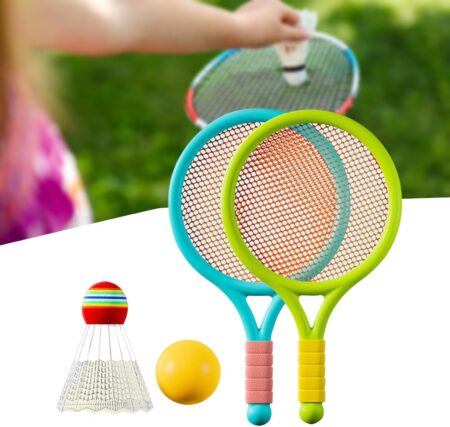 Tennis Set Lightweight for Beginners Girls Beach Yellow Green