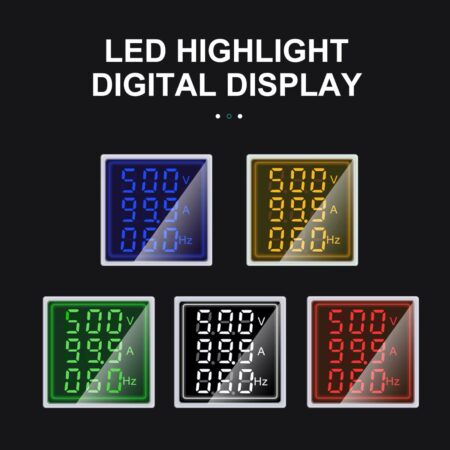 AC 60-500V 1-100A LED Digital Voltmeter Ammeter Hertz HZ Signal