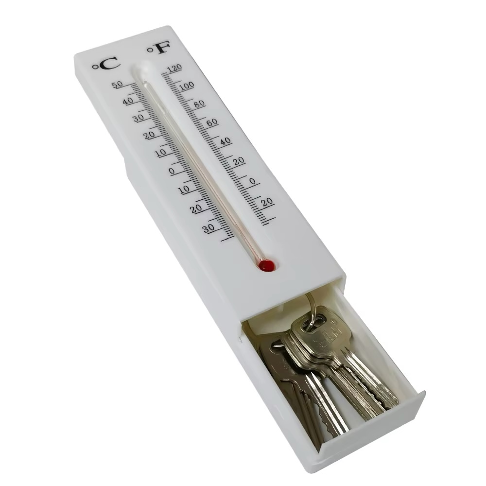 Thermometer Hidden Storage Wall Key Hideaway Storage Container for Valuables - Image 4