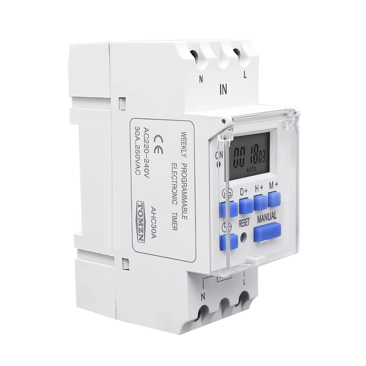 TOMZN Din Rail Single Phase Weekly 7 Days Programmable Digital TIME SWITCH Relay Timer - Image 13