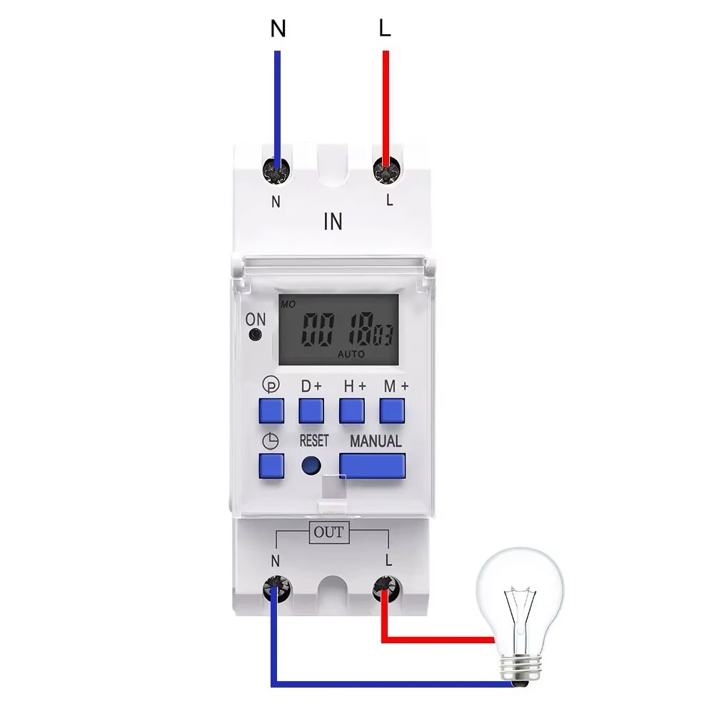 TOMZN Din Rail Single Phase Weekly 7 Days Programmable Digital TIME SWITCH Relay Timer - Image 16