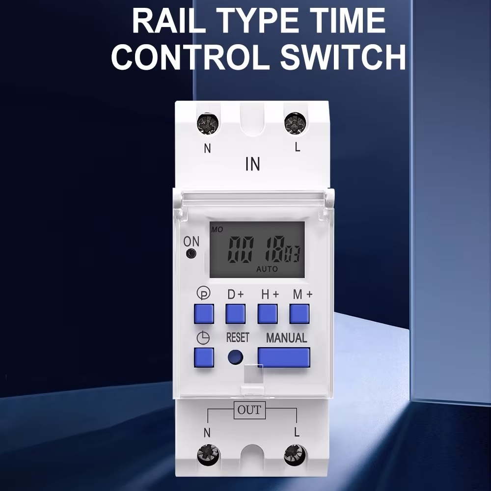 TOMZN Din Rail Single Phase Weekly 7 Days Programmable Digital TIME SWITCH Relay Timer - Image 2