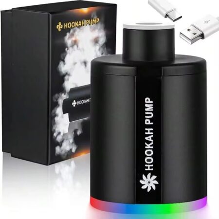 Portable rgb usb Rechargeable Electric Hookah Shisha Smoker Air Pump with Led Light